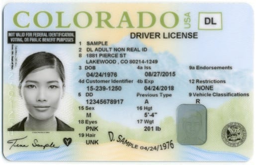 colorado drivers license